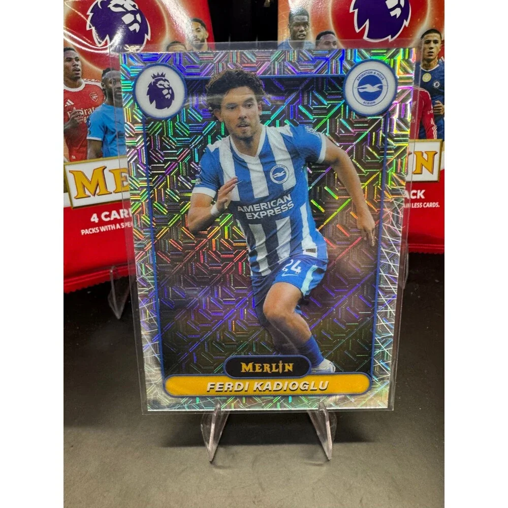 2026 Topps Merlin EPL #48 Ferdi Kadioglu, Brighton & Hove Albion Mojo Refractor